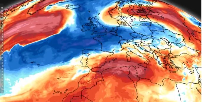 Cambio radical del tiempo: llega aire polar con lluvias, frío y nieve en el norte de España