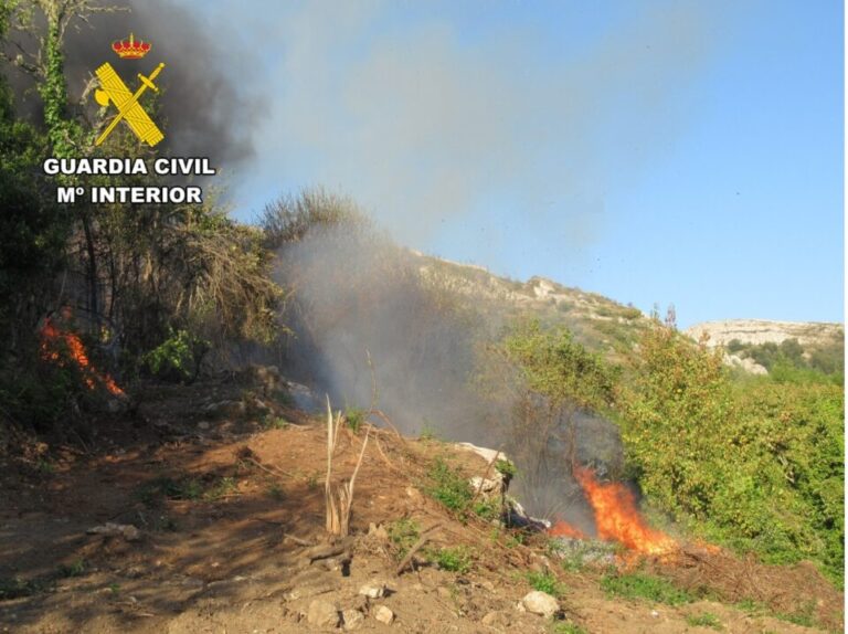 La Guardia Civil imputa a una vecina por provocar un incendio forestal en Alfoz de Bricia tras una barbacoa mal apagada