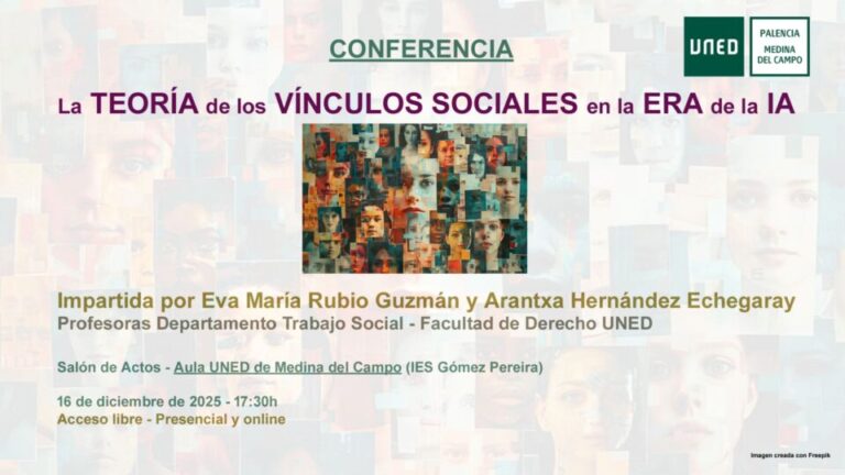 Medina del Campo reflexiona sobre los vínculos humanos en tiempos de inteligencia artificial con una conferencia de la UNED
