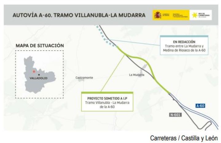Luz verde al nuevo tramo de la A-60 entre Villanubla y La Mudarra: 74,8 millones para modernizar la red viaria en Valladolid