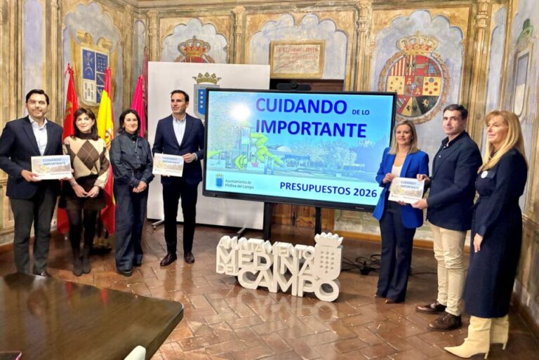 Medina del Campo presenta unos presupuestos “históricos” para 2026: 22,2 millones con deuda cero, más inversión social y mejoras urbanas