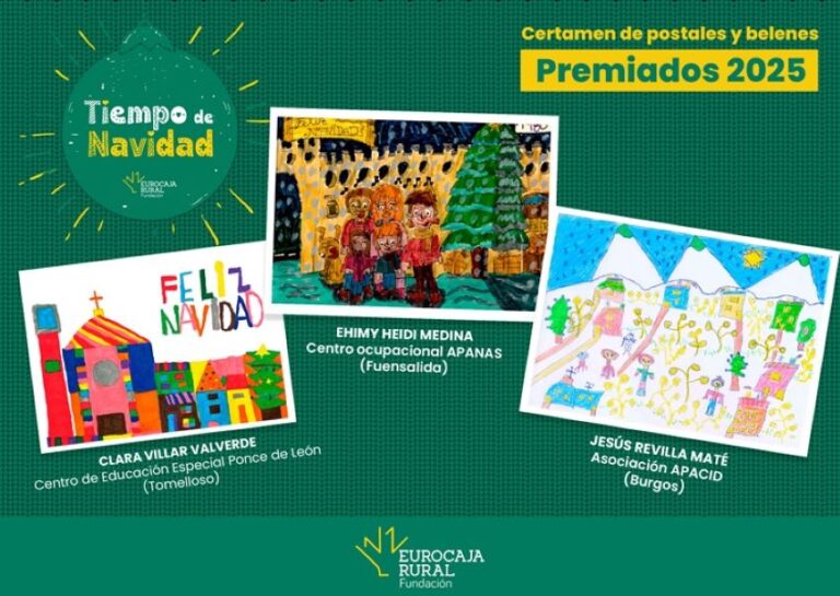 “La Navidad en los pueblos” inspira las postales y belenes ganadores del certamen inclusivo de Fundación Eurocaja Rural