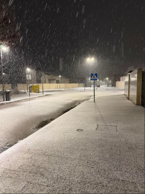 Medina del Campo vuelve a vestirse de blanco: la nieve cubre la villa y deja estampas invernales