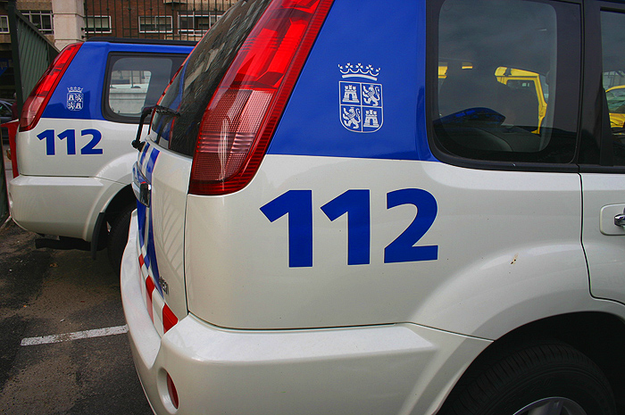 Tres heridos tras la colisión de un taxi y un coche patrulla en Medina del Campo