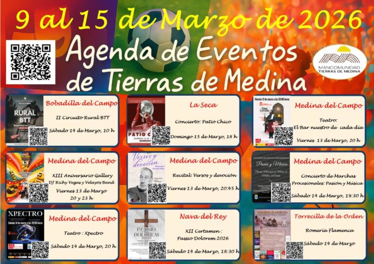 Cartel A3. 9 al 15 de Marzo 2026 en Medina del Campo