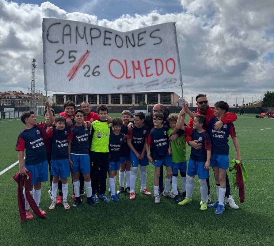 equipo alevín de la A.D. San Miguel Olmedo