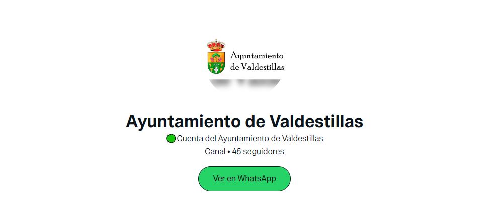 Canal de Whatsapp de Valdestilals