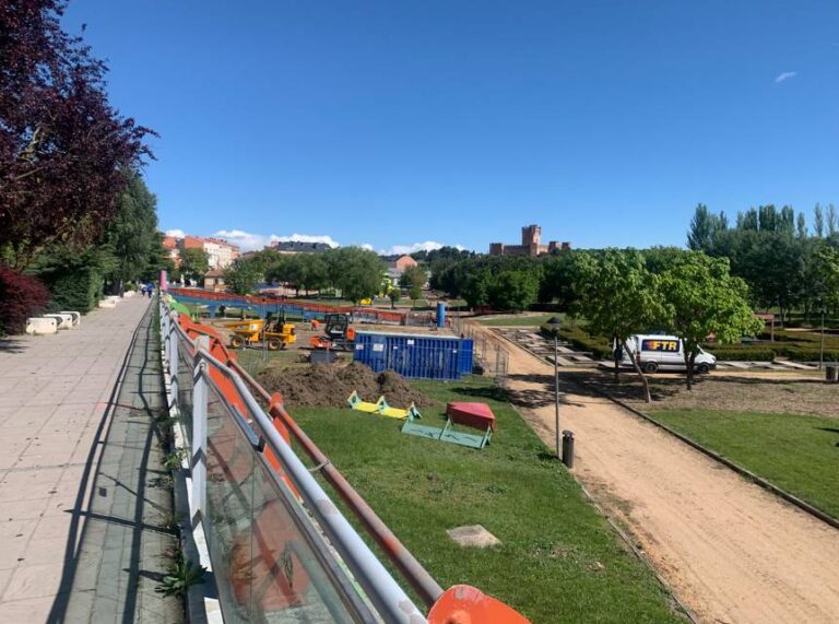Obras Parque El Chopal en Medina del Campo