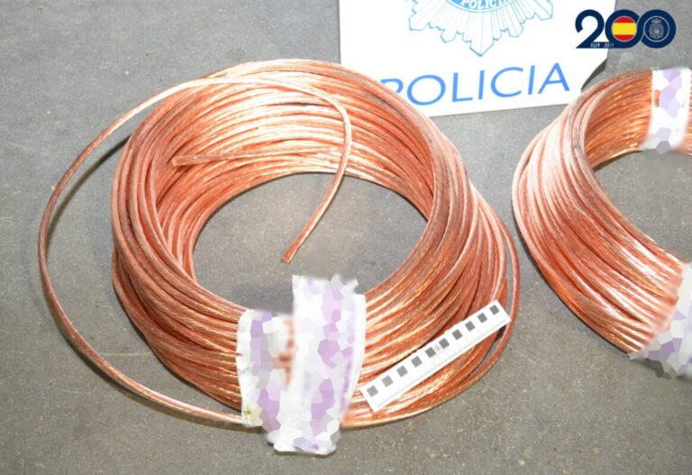 Tres detenidos en Zamora por desviar y vender cobre valorado en más